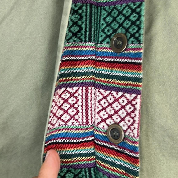 Rhyme & Echo Military Green Embroidered Jacket Size S - Picture 6 of 8